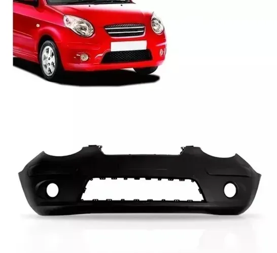Capa Parachoque Dianteiro Kia Picanto 2008 2009 com furo Milha
