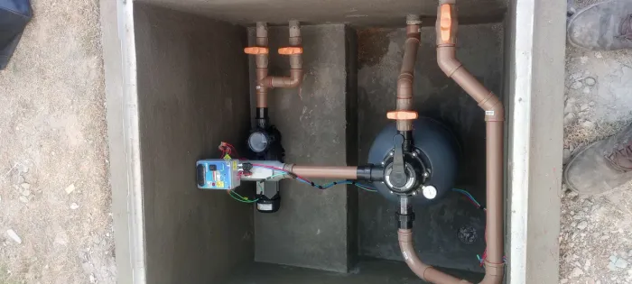 instalação para piscina 
