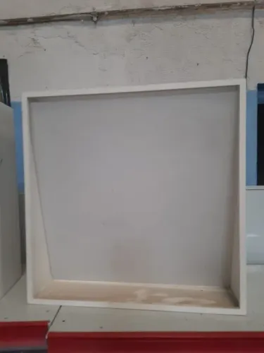 Luminária Plafon MDF e Vidro Quadrada