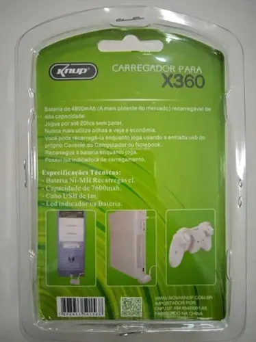 Promoção Kit 4 Baterias Xbox 360 Knup Kp-5124