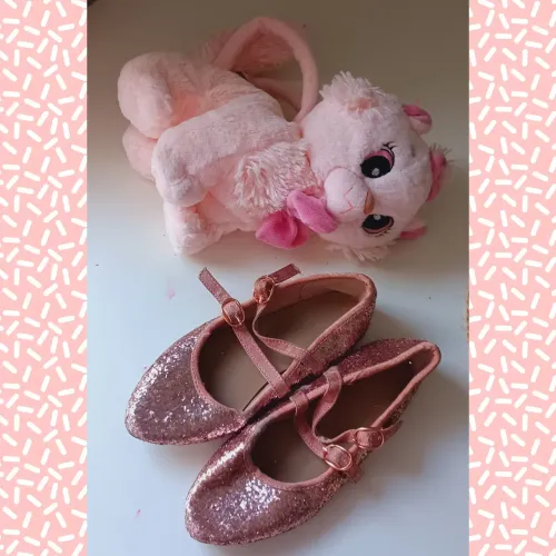 Sapatilha 28/29 + bolsa gatinha