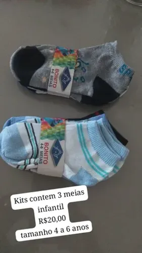 Meias soquete infantil