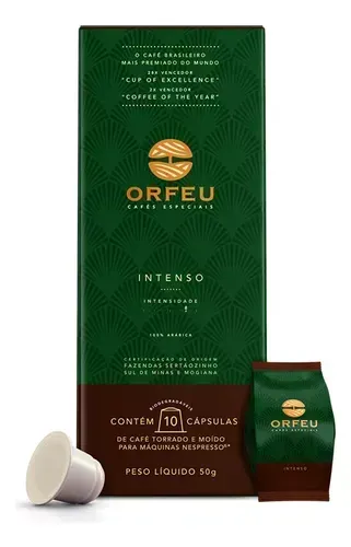 Cápsulas Orfeu Intenso 160 Unidades