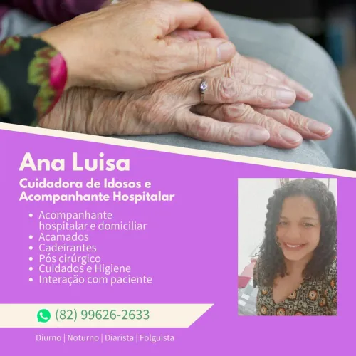 Cuidadora de Idosos -  Acompanhante hospitalar