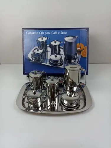 Conj P/ Café E Suco Em Inox Cris Inox 8 Peças - Nunca Usado