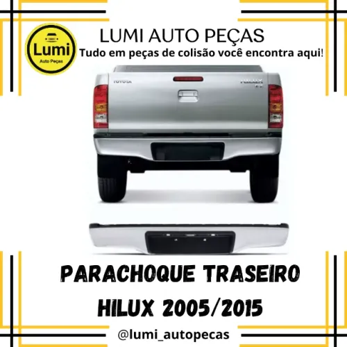 Parachoque Traseiro Hilux 2005/2011 Cromado - NOVO 