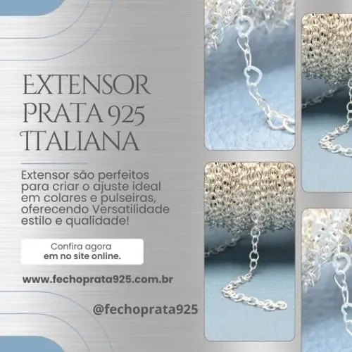 Extensor Prata 925 - Confira Nosso Site : www.fechoprata925.com.br