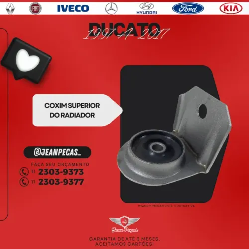 coxim superior radiador - fiat ducato