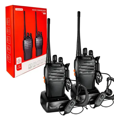 Kit par de rádios Comunicadores Tomate UHF analógico completos = BAOFENG 