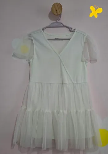 Vestido branco tule 4 anos
