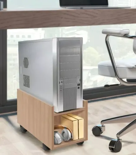 Suporte para GABINETE e Nobreak/Modulo isolador com Rodinhas e Prateleira