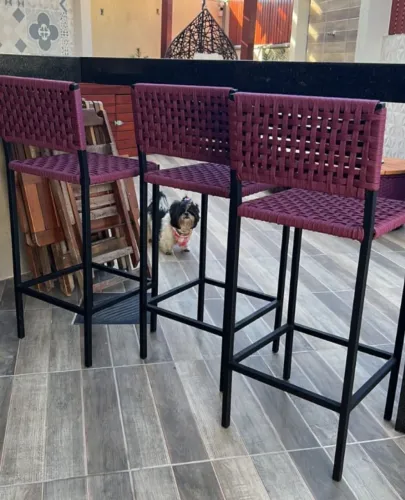 Banqueta alta em corda náutica (unidade)