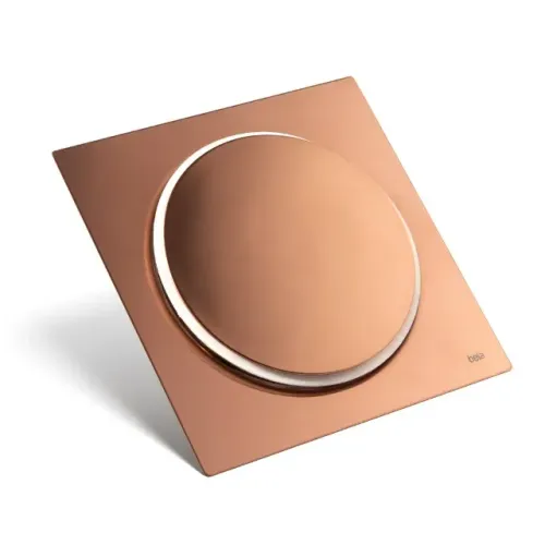 Ralo Click Inteligente de Banheiro 15x15 cm (Inox Rosé Gold)