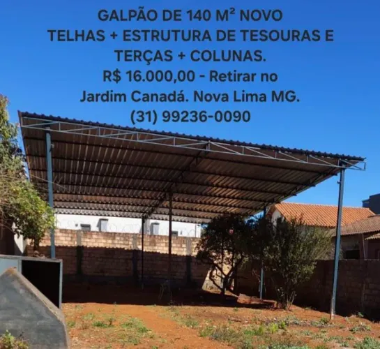 Galpão 140m² completo novo