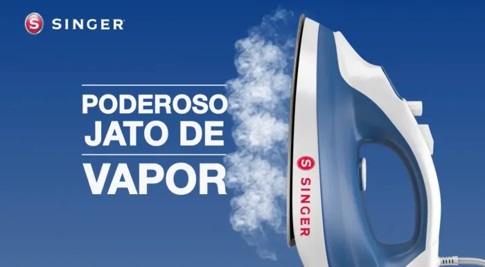 Ferro de Passar Singer - Jato de Vapor Poderoso
