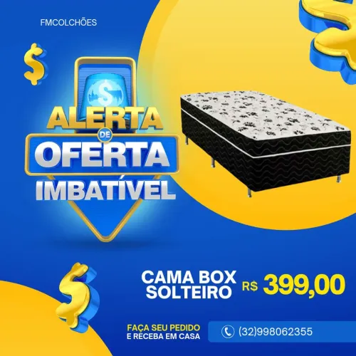 Cama Box Solteiro - R$ 399,00 - Oferta Imbatível!