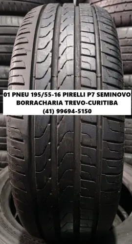 01 pneu 195/55-16 Pirelli P7 seminovo por 350,00 