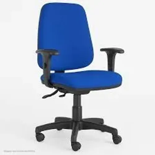 CADEIRA GIRATÓRIA JOB DIRETOR TECIDO AZUL COM BRAÇO REGULÁVEL