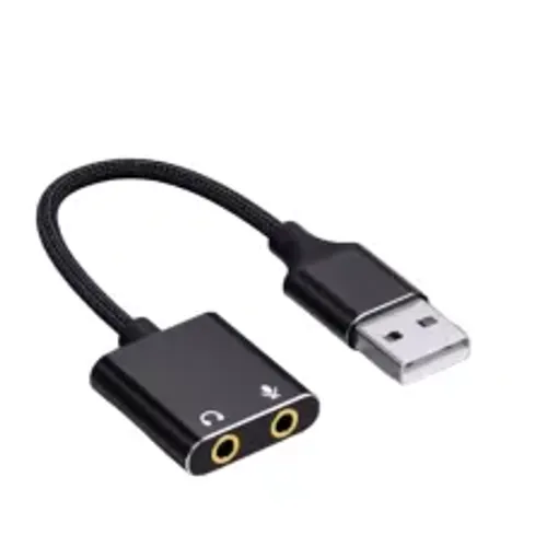 Adaptador de áudio de placa de som externa USB de 7.1 canais com microfone