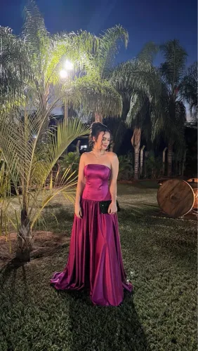 Vestido de festa Fúcsia - Madrinha e Formatura