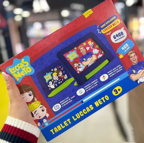 TABLET INFANTIL LUCAS NETO 64GB 4GB RAM 