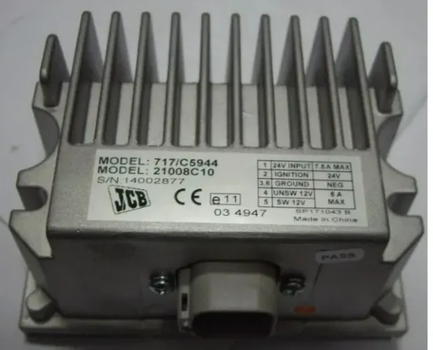 Transformador 24/12V Escavadeiras JCB  p/n 717/C5944