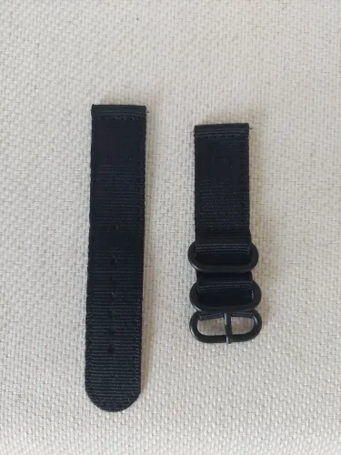 Pulseira de Relógio Nylon 22mm Preta