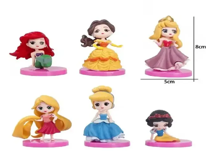 Kit c/ 06 Princesas: Alice - Ariel - Aurora Bela- Belle - Branca de Neve - Cinderela - Rap