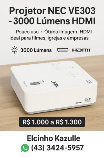 Projetor NEC VE303 - 3000 Lúmens HDMI
