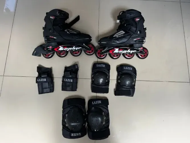 Patins Roller Traxart + kit Proteção + Bolsa