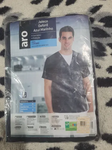 3 pecas de Jaleco Oxford azul G