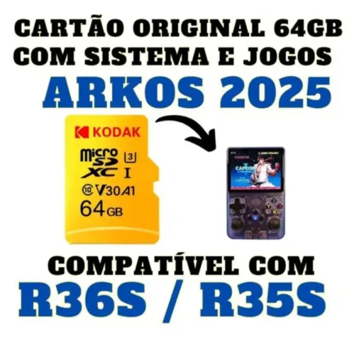 Cartão de Memória Kodak 64GB Com Sistema Arkos 2025