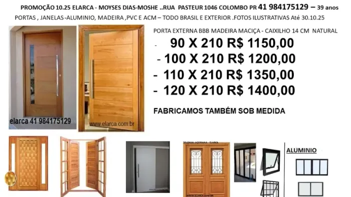 porta madeira maciça mais batente 14 cm natural r$ 1200,00