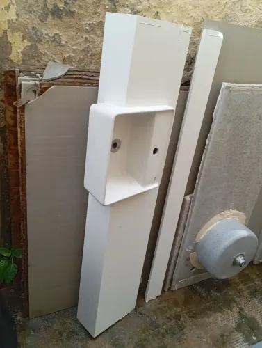 Cuba para banheiro com Bancada em Mármore Quartzo nova.