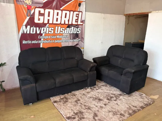 Sofá 2 e 3 lugares usado encosto removível para melhor higienização ((ENTREGO GRATIS))