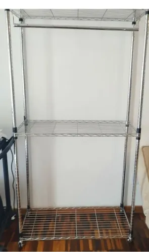 Estante aramada cromada