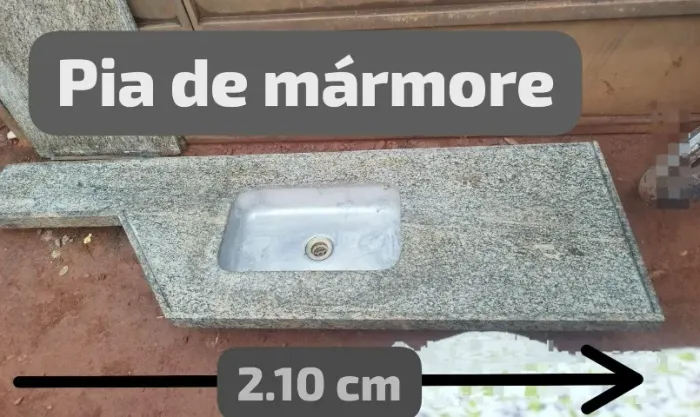 Pia de cozinha de mármore 