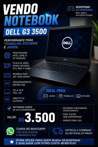 Dell G3 3500 i5 gtx 1650ti