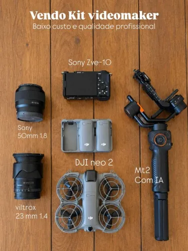 Sony zve10 , gilmbal , Dji neo 2 e Lentes