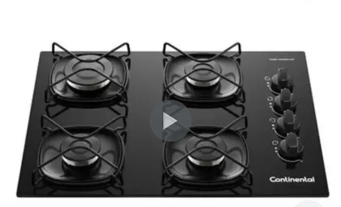 Fogão cooktop continental 4 bocas
