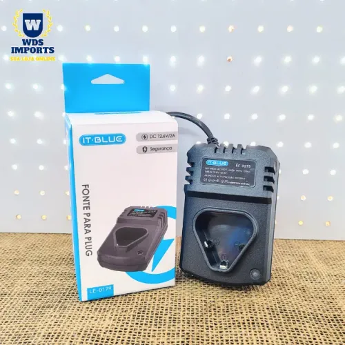 Carregador Fonte De Bateria Lítio Ferramenta 12.6v 2a Bivolt - IT-Blue - LE-0179