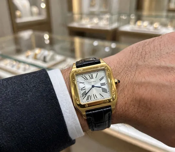 Relogio santos Dumont pulseira de couro 