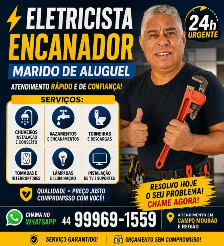 MARIDO DE ALUGUEL- Eletricista  e  Encanador 