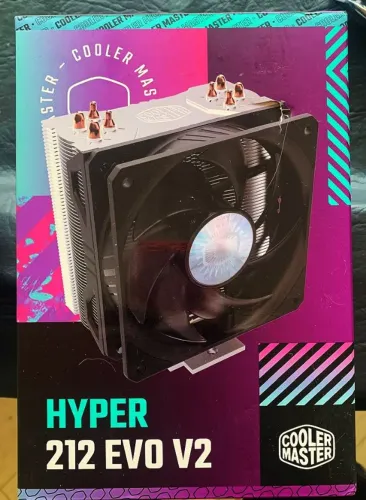 COOLER para Processador - Cooler Master: Hyper 212 EVO v2 (120mm, Preto e Prata)