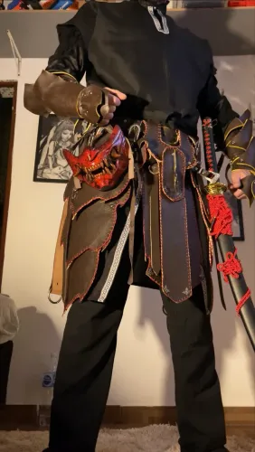 Saiote Armadura de couro para cosplay Medieval e Samurai