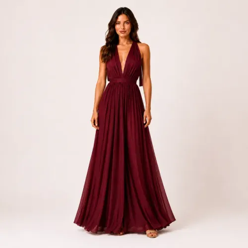 Vestido longo vinho Urban Racie tamanho G