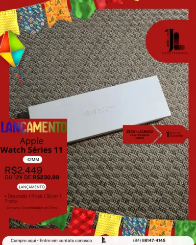 APPLE WATCH SÉRIES 11, 42MM, LACRADO, LANÇAMENTO!