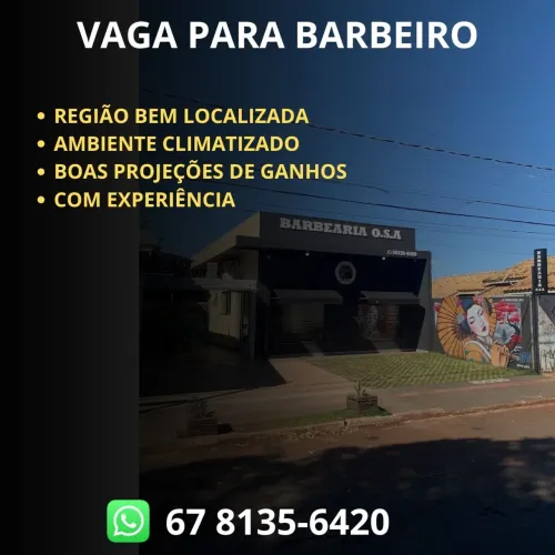 Vagas para barbeiros