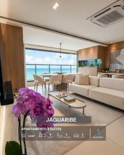 APARTAMENTO NASCENTE MOBILIADO 103m² 3 SUÍTES VARANDA INTEGRADA 2 GARAGENS INFRA VENDE JAG