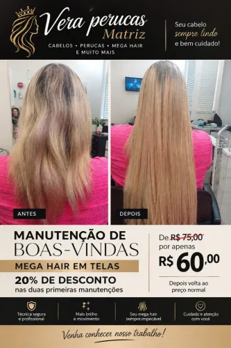 Manutenção de mega hair 